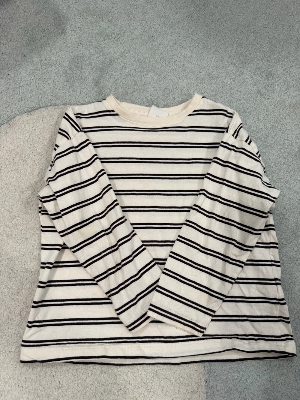 Zara Toddler Brown & White Striped Long-Sleeve Tshirt size 5